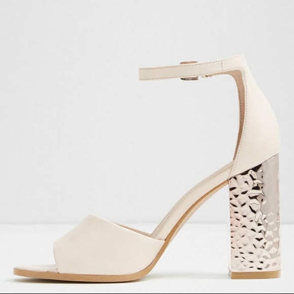 Aldo Rose Gold Heels NWOT